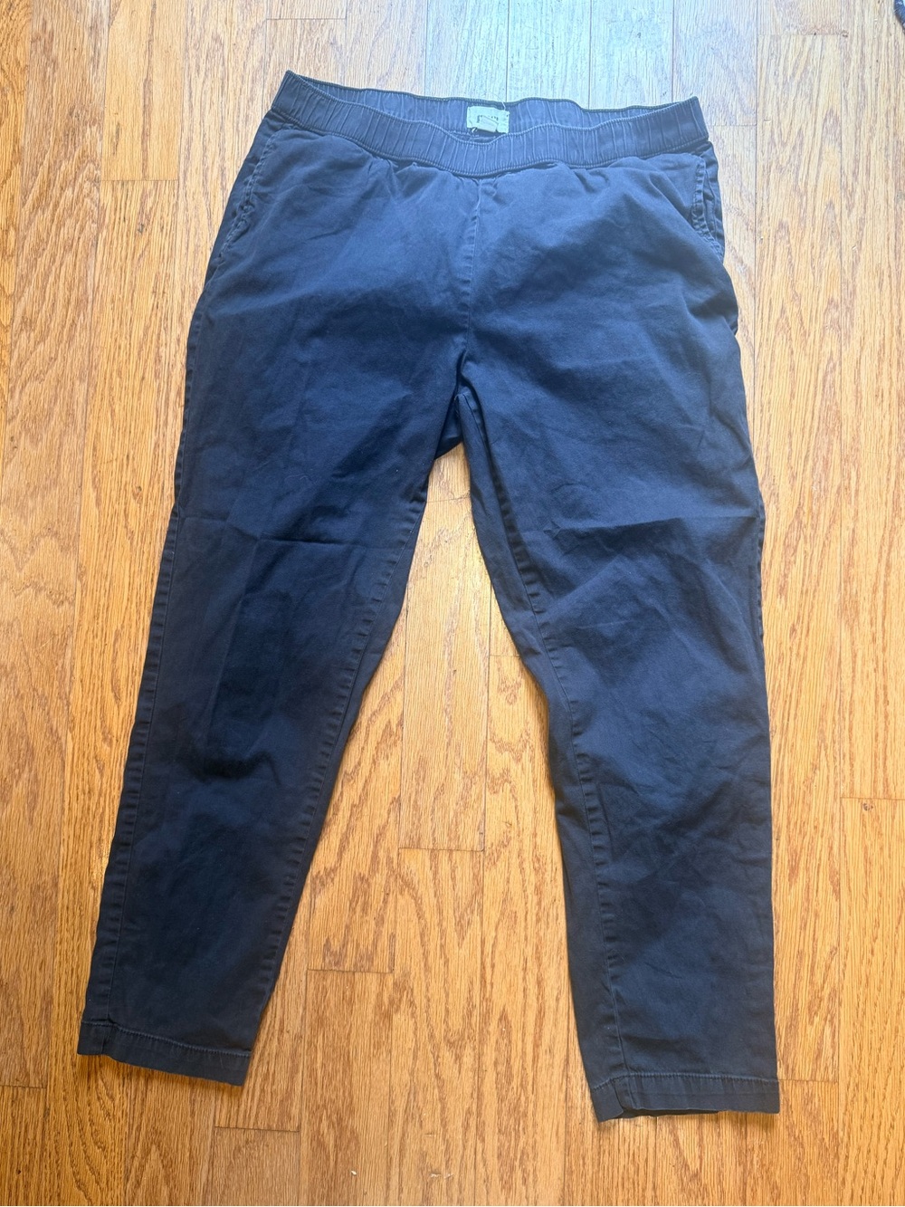 Pact Black Organic Cotton Pants - L